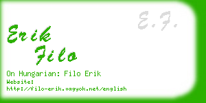 erik filo business card